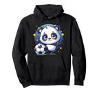 Panda Playing Soccer Kicking Ball Hoodie - Custom Art Print for Adults