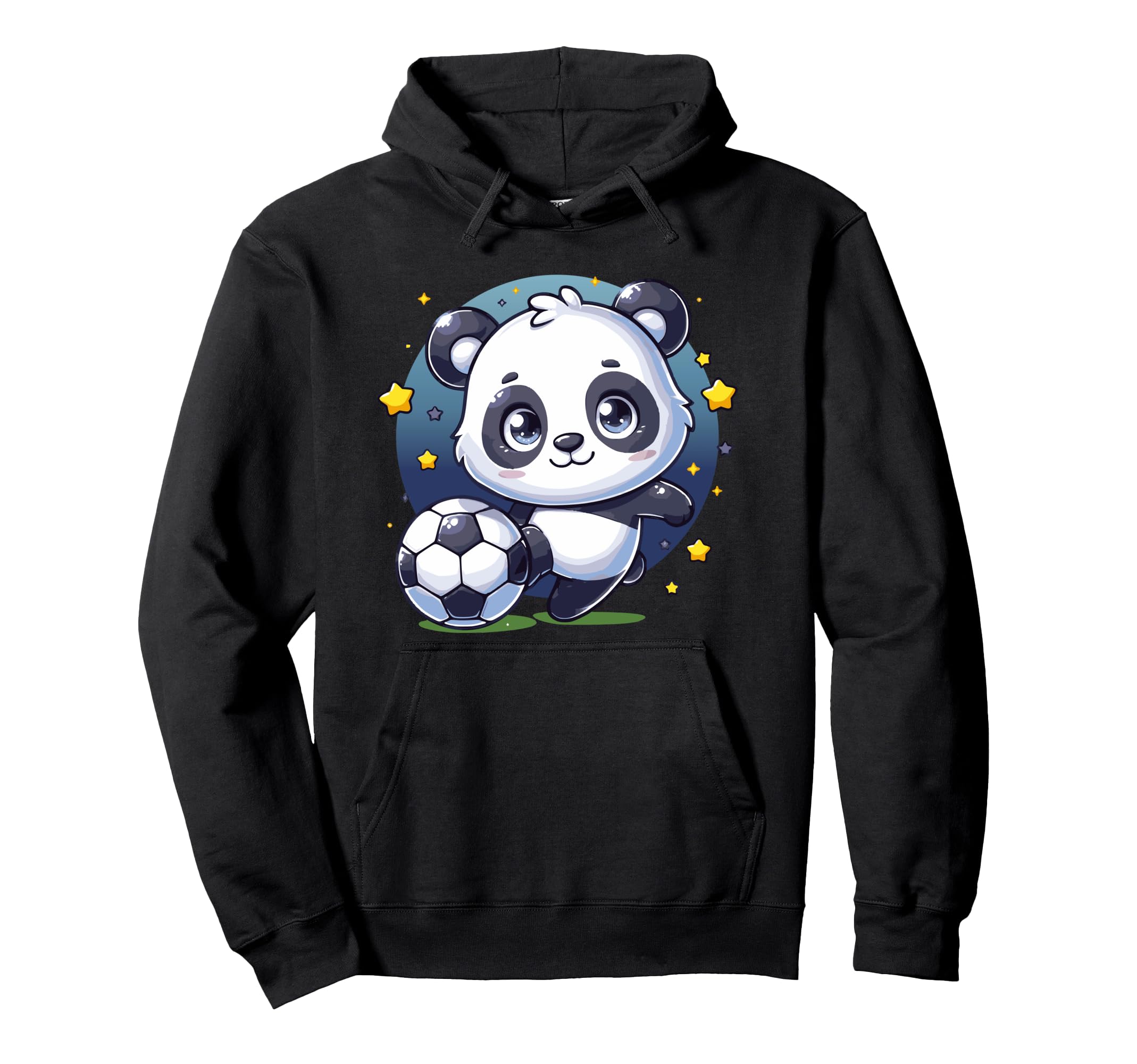 Panda Playing Soccer Kicking Ball Hoodie - Custom Art Print for Adults