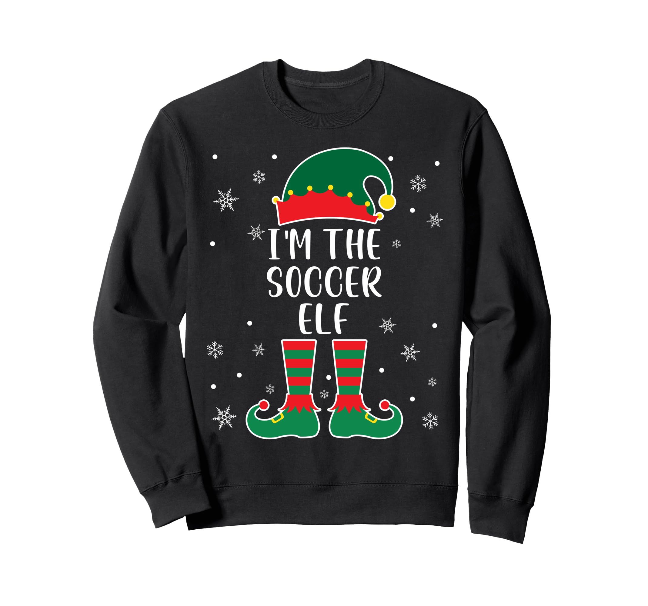 Im Soccer Elf Family Matching Soccer Sweatshirt - Trendy Graphic for Adults
