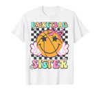 Basketball Sister Coquette Bow T-Shirt - Aesthetic Graphic for Adults