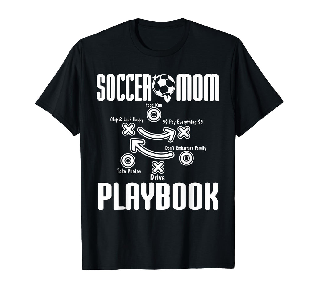 Soccer Mom Playbook Soccer Player Mama T-Shirt - Unique Graphic Unisex
