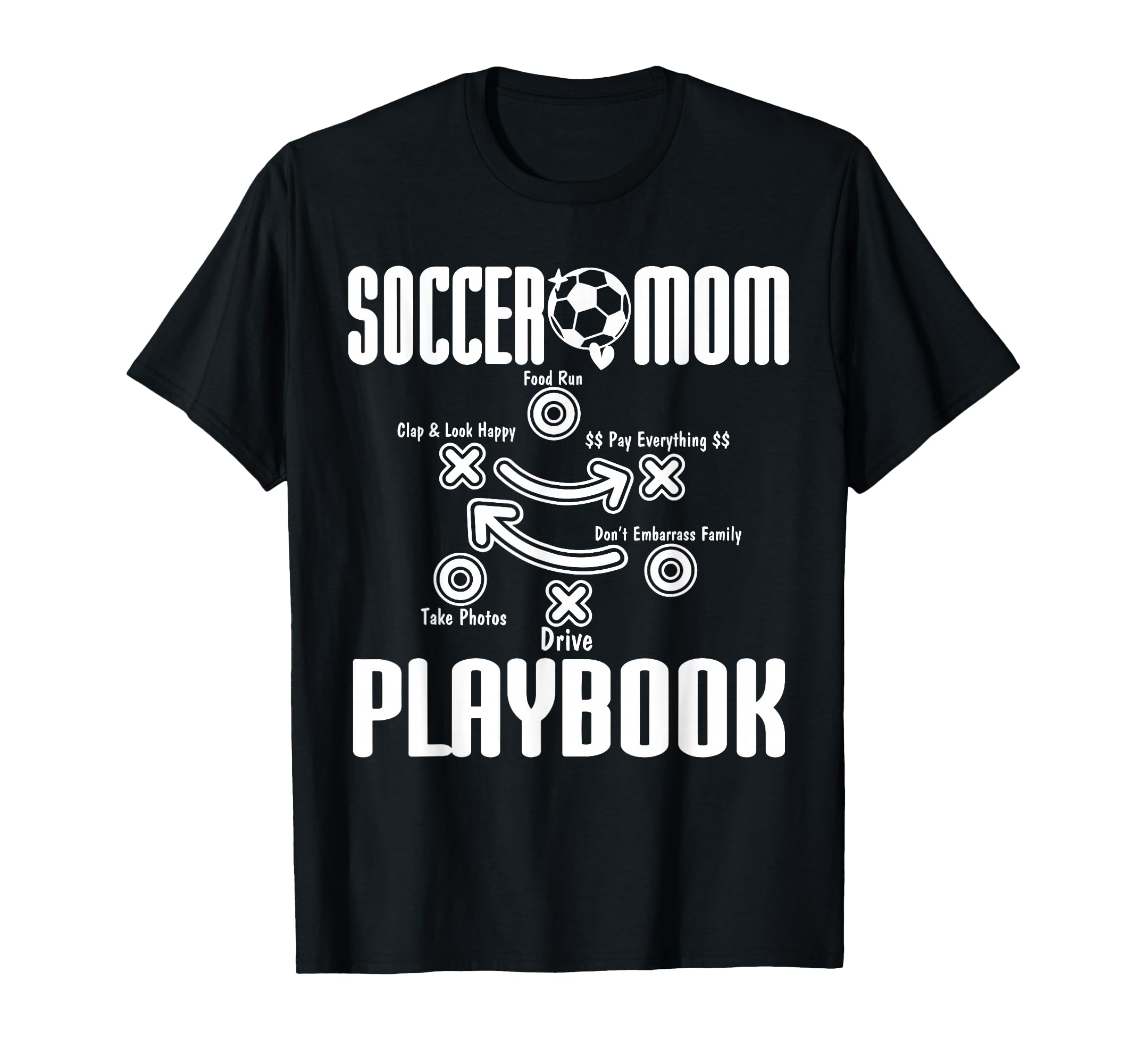 Soccer Mom Playbook Soccer Player Mama T-Shirt - Unique Graphic Unisex