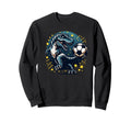 T Rex Dinosaur Kicking Soccer Sweatshirt - Custom Art Print for Adults