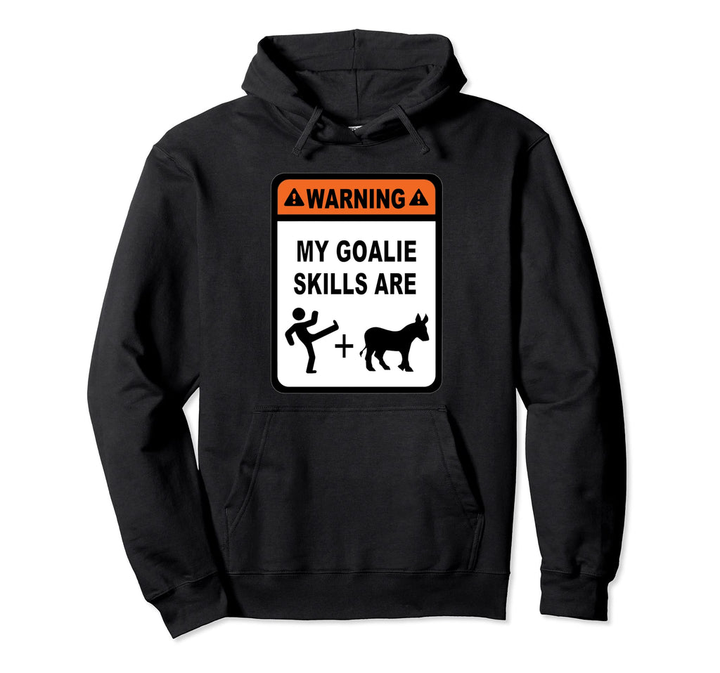 Goalie Skills Kick Donkey Ice Hockey Hoodie - Minimalist Print Unisex