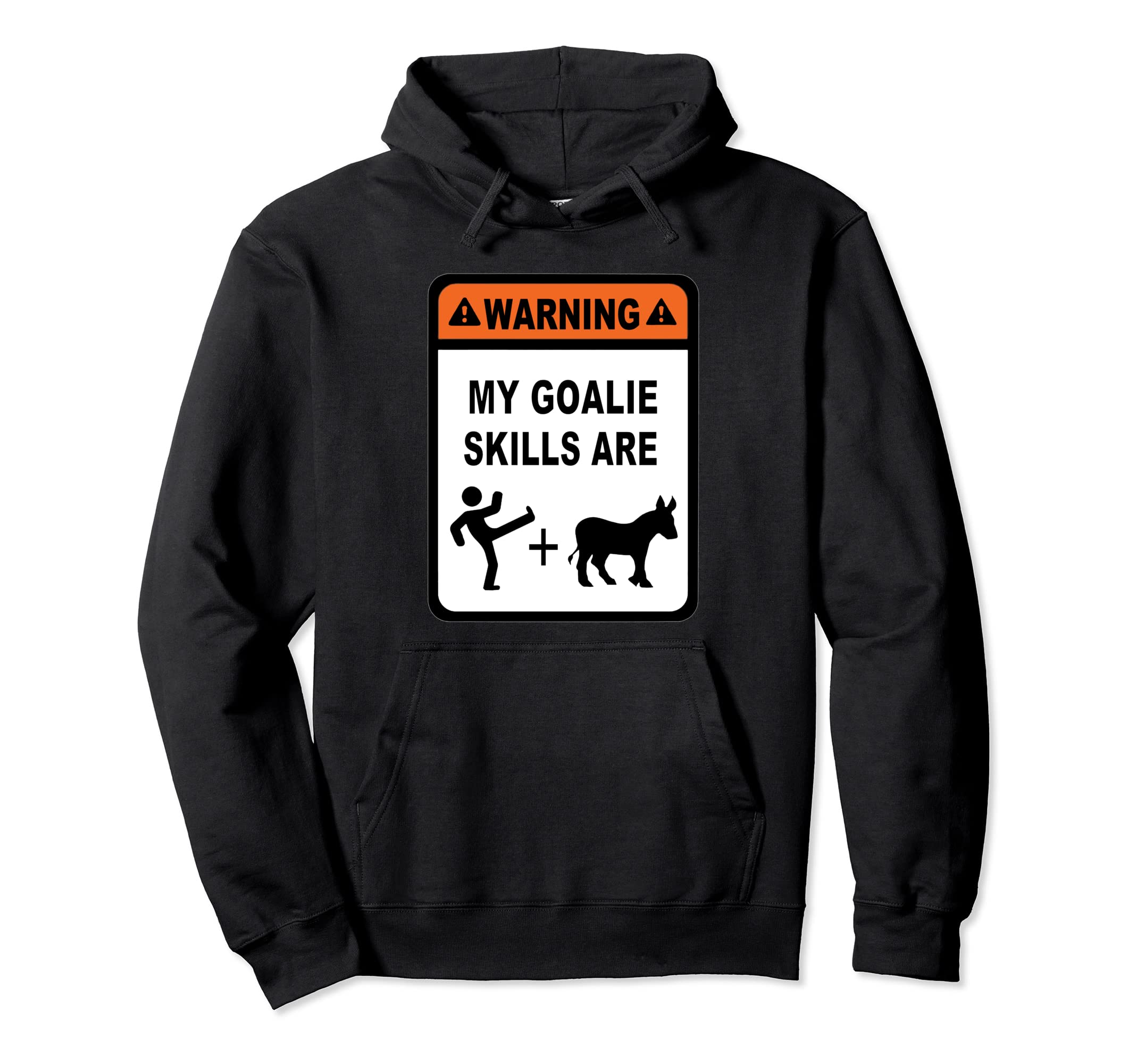 Goalie Skills Kick Donkey Ice Hockey Hoodie - Minimalist Print Unisex