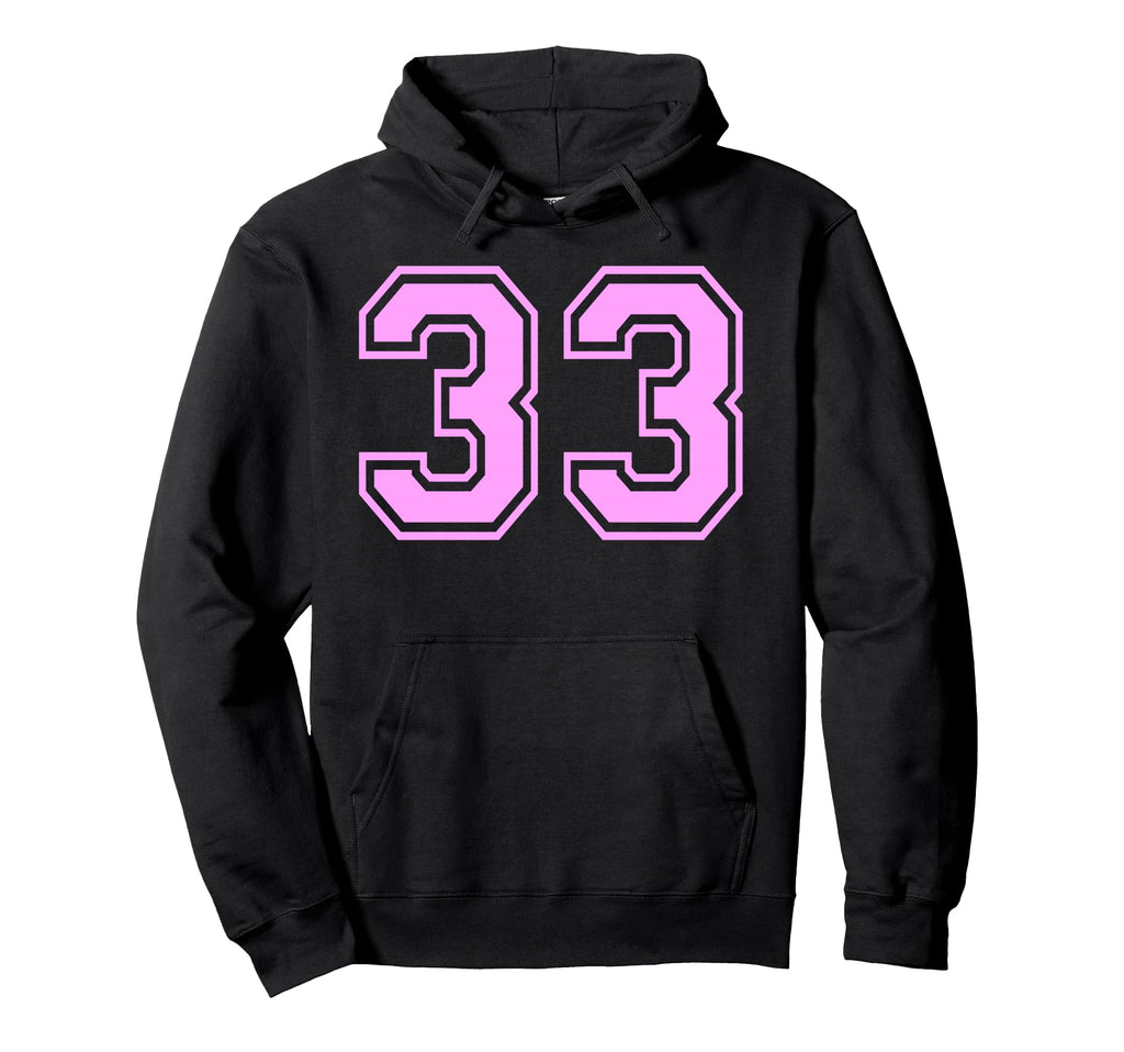 33 Number Thirty Three Sports Varsity Hoodie - Trendy Graphic Unisex
