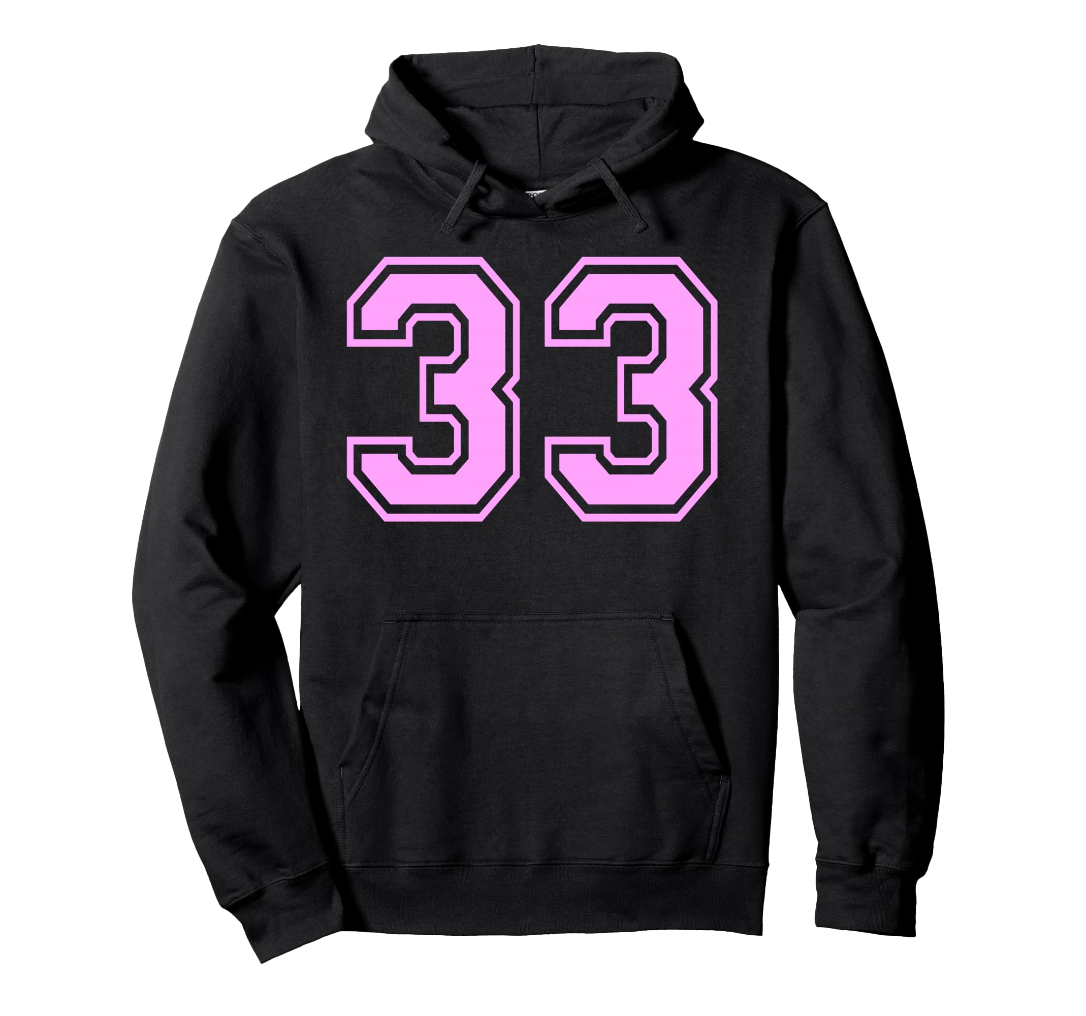 33 Number Thirty Three Sports Varsity Hoodie - Trendy Graphic Unisex