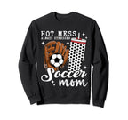 Hot Mess Always Stressed Soccer Mom T-Shirt - Novelty Apparel Men Women