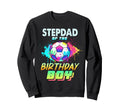 Stepdad Birthday Soccer Ball Sweatshirt - Minimalist Print Men Women