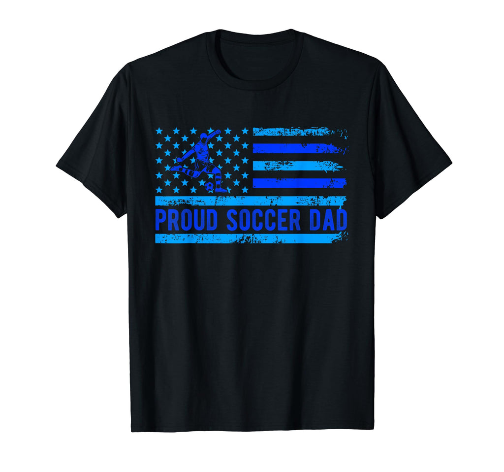 Proud Soccer Dad Usa Flag Family T-Shirt - Minimalist Print Men Women