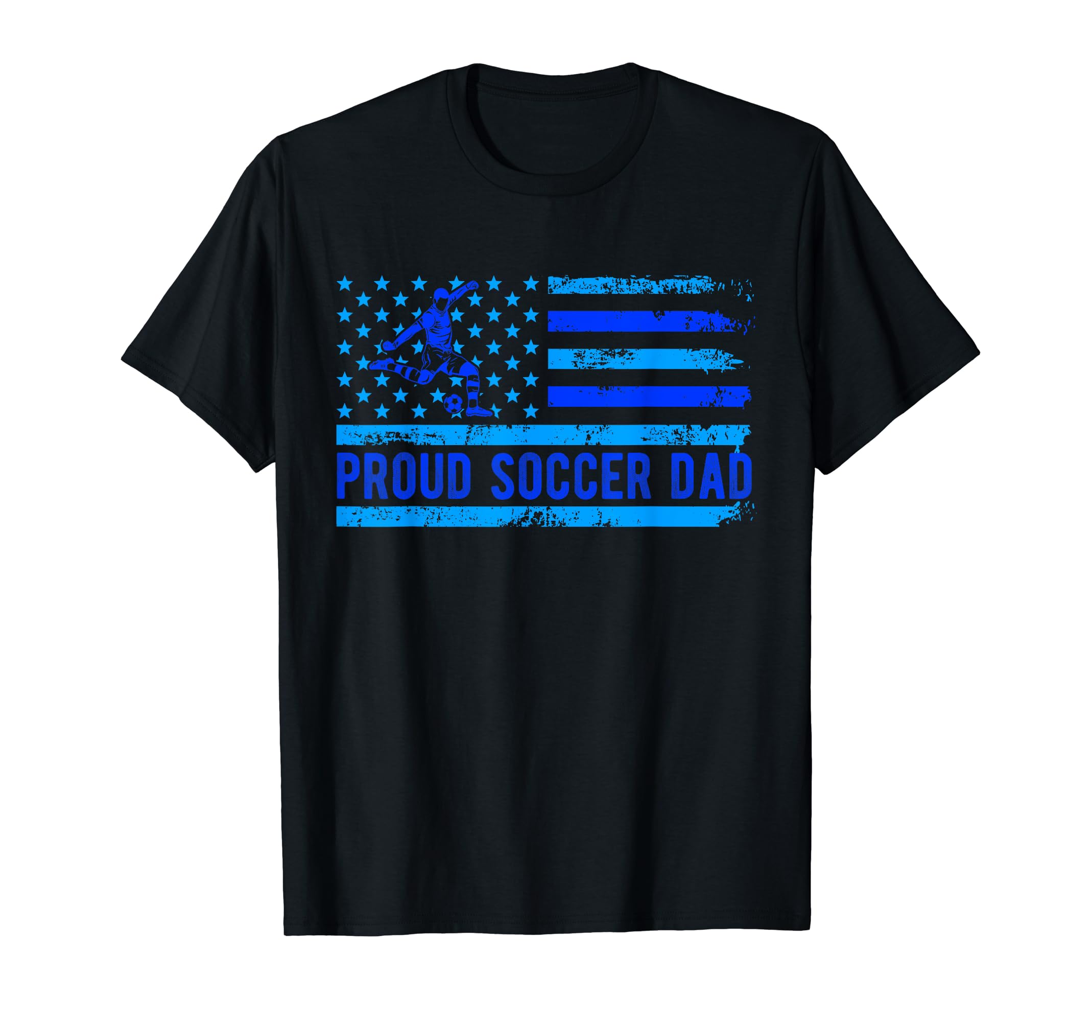 Proud Soccer Dad Usa Flag Family T-Shirt - Minimalist Print Men Women