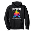 Field Hockey Goalie Keep Trying Goal Hoodie - Minimalist Print Men Women