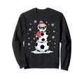 Santa Hat Snowman Family Matching Soccer Sweatshirt - Unique Graphic Unisex