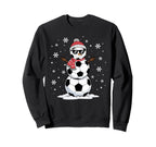 Santa Hat Snowman Family Matching Soccer Sweatshirt - Unique Graphic Unisex