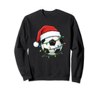Soccer Santa Hat Lights Funny Sweatshirt - Aesthetic Graphic Men Women