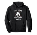 Just Who Loves Soccer Soccer Player Hoodie - Trendy Graphic for Adults