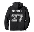 2027 Senior Soccer Back Team Gift 27 Hoodie - Minimalist Print for Adults