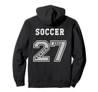 2027 Senior Soccer Back Team Gift 27 Hoodie - Minimalist Print for Adults