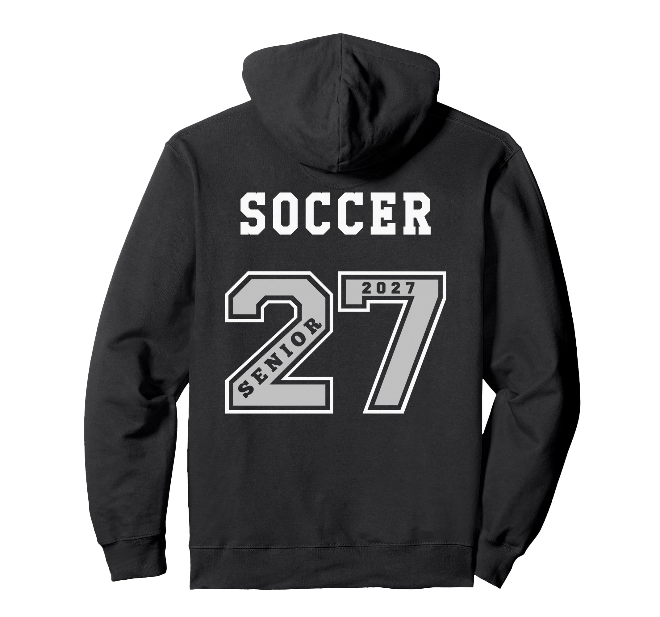 2027 Senior Soccer Back Team Gift 27 Hoodie - Minimalist Print for Adults