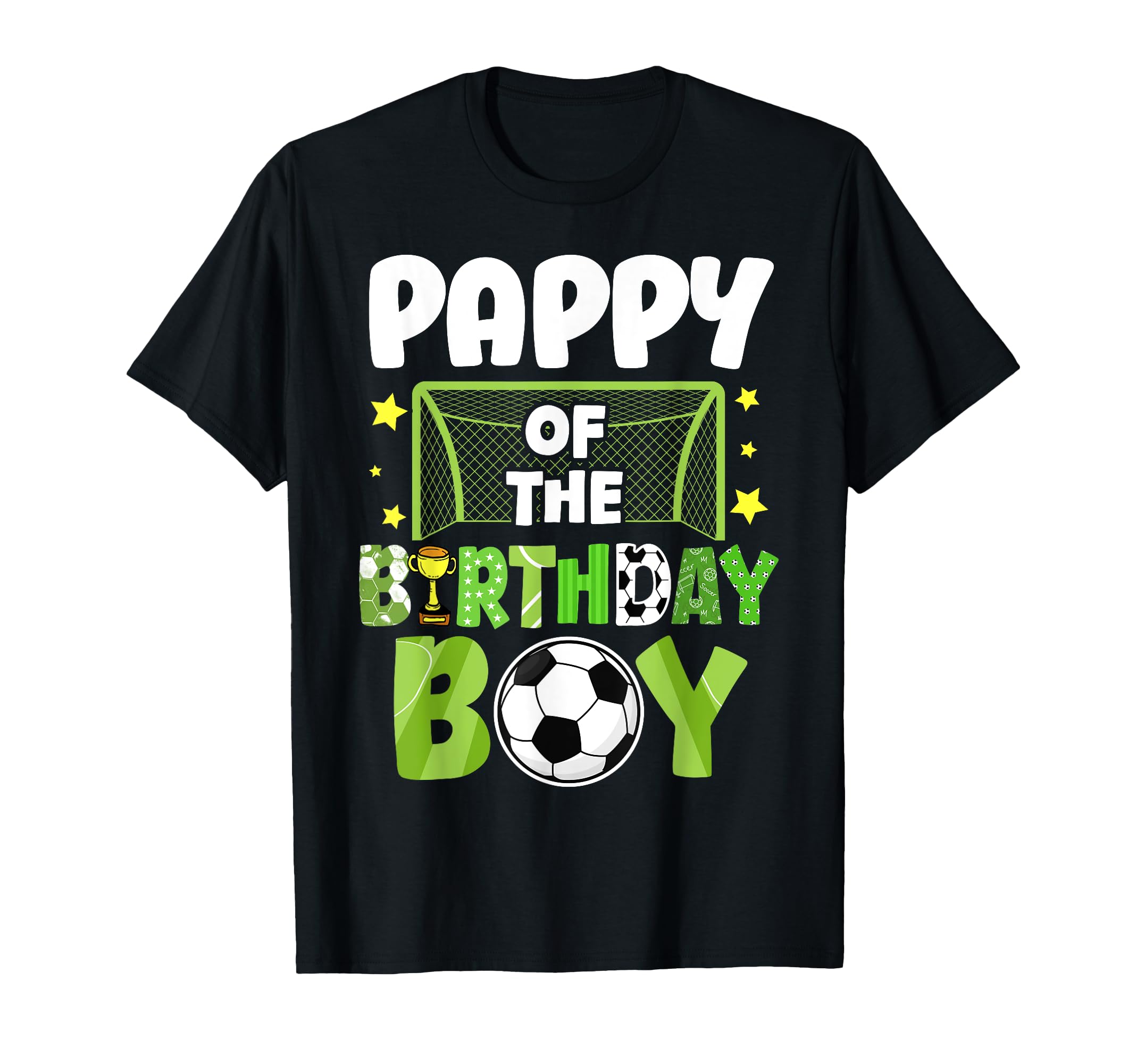 Soccer Pappy Birthday Party Soccer T-Shirt - Fun Novelty Design Men Women