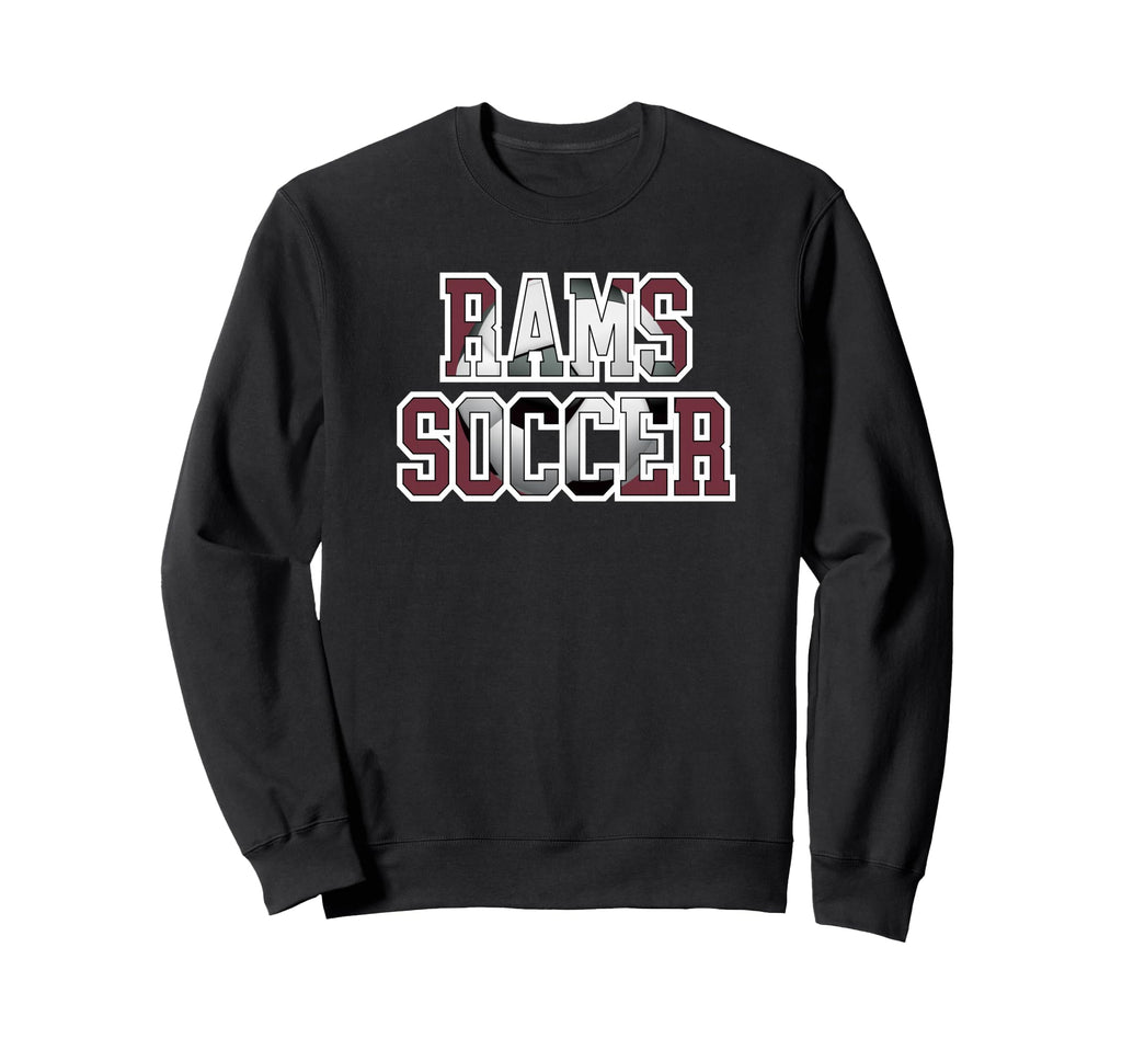 Rams Soccer Mom Game Day Mascot Sweatshirt - Custom Art Print for Adults
