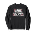Rams Soccer Mom Game Day Mascot Sweatshirt - Custom Art Print for Adults