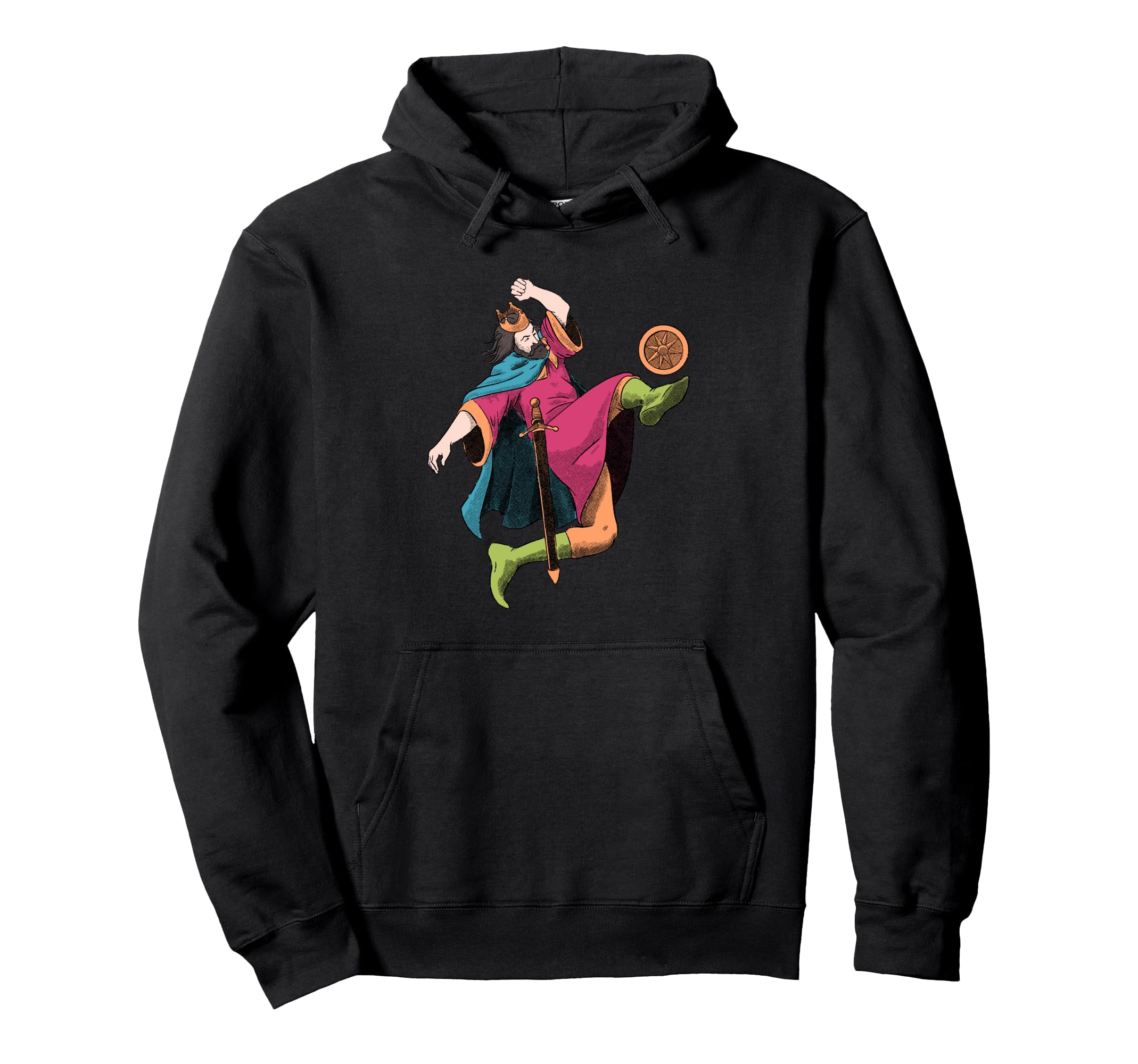 King Is Kicking Shield Game Soccer Hoodie - Streetwear Style Unisex