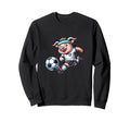 Football Pig Mascot Playing Soccer Sweatshirt - Fun Novelty Design Unisex
