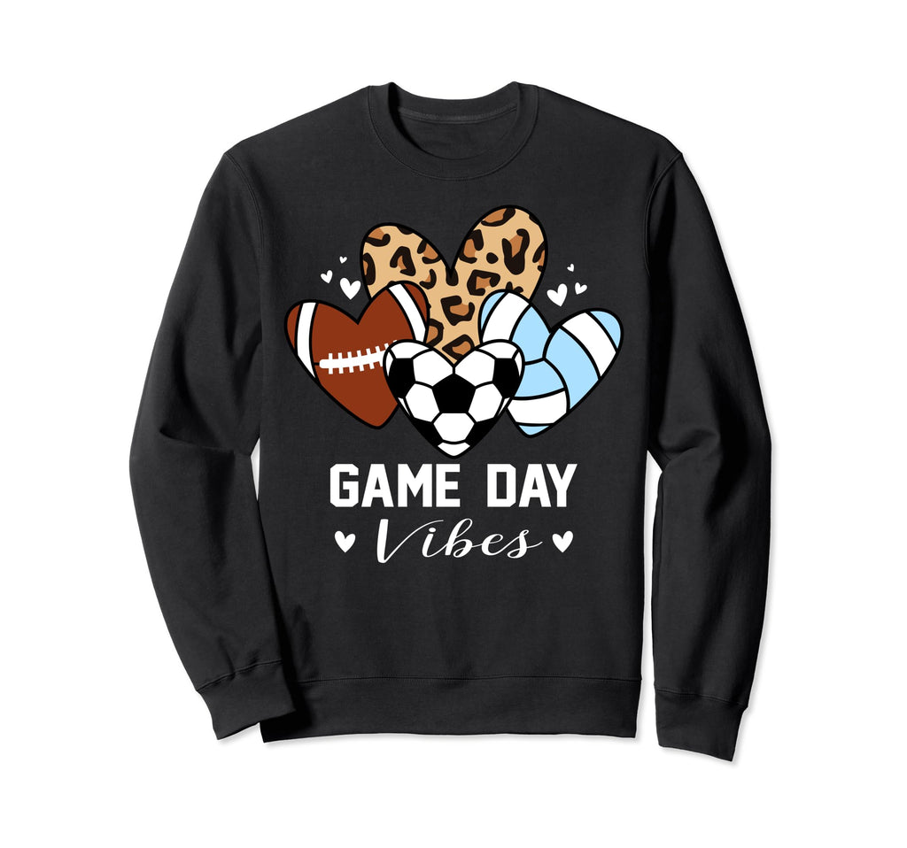 Game Day Vibes Funny Soccer Sweatshirt - Graphic Print for Adults