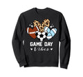 Game Day Vibes Funny Soccer Sweatshirt - Graphic Print for Adults