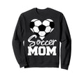 Soccer Mom Heart Funny Heartfelt Sweatshirt - Trendy Graphic for Adults