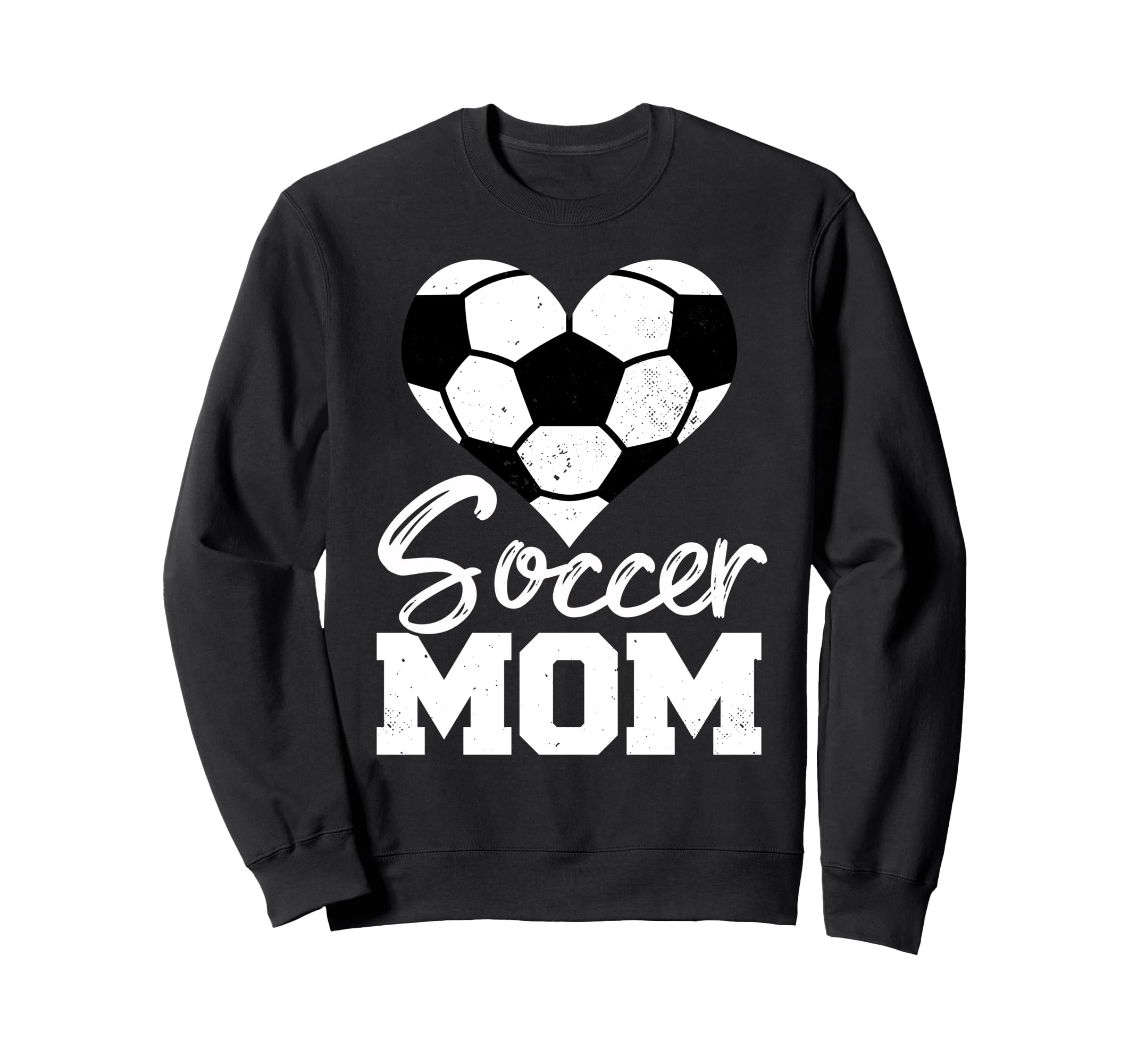 Soccer Mom Heart Funny Heartfelt Sweatshirt - Trendy Graphic for Adults
