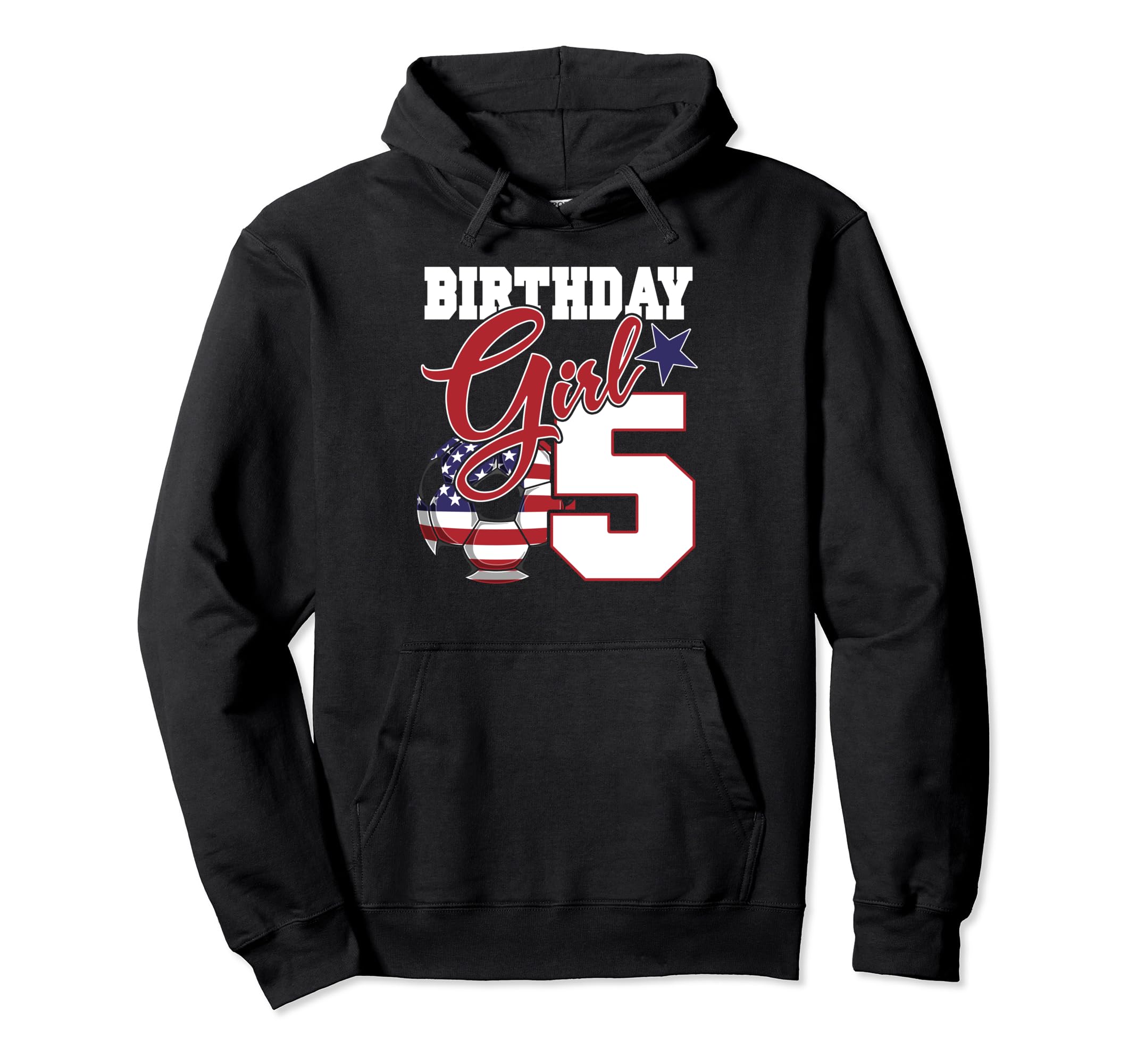 5Th Birthday Party Patriotic American Hoodie - Fun Novelty Design Unisex