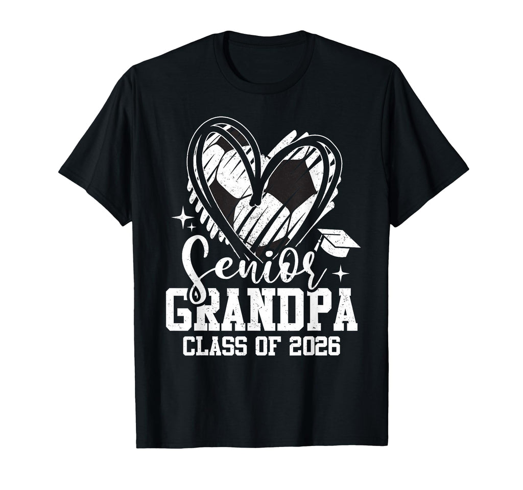 Senior Grandpa Class 2026 Soccer Graduation T-Shirt - Graphic Print Unisex