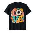 Groovy Love Soccer Goalie Player Fan Game T-Shirt - Unique Graphic Unisex