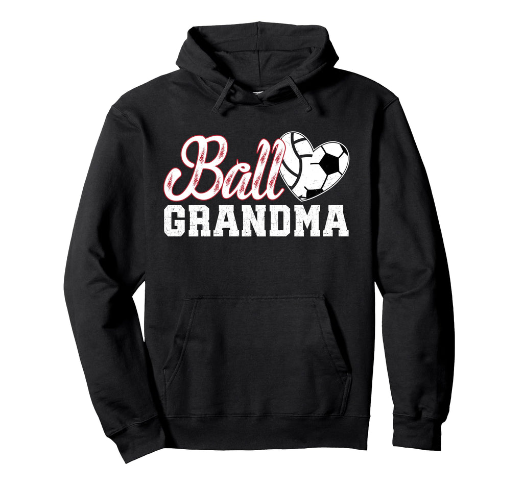Ball Grandma Heart Soccer Volleyball Hoodie - Custom Art Print Unisex