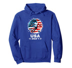 American Flag Soccer Womens Soccer Hoodie - Streetwear Style for Adults