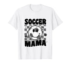 Soccer Mama Checkered Groovy Soccer T-Shirt - Minimalist Print Men Women