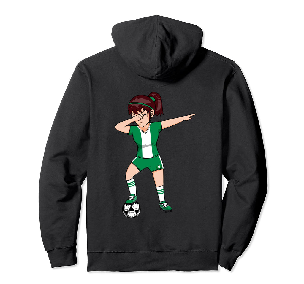 Dabbing Soccer Nigeria Jersey Nigerian Hoodie - Fun Novelty Design Unisex