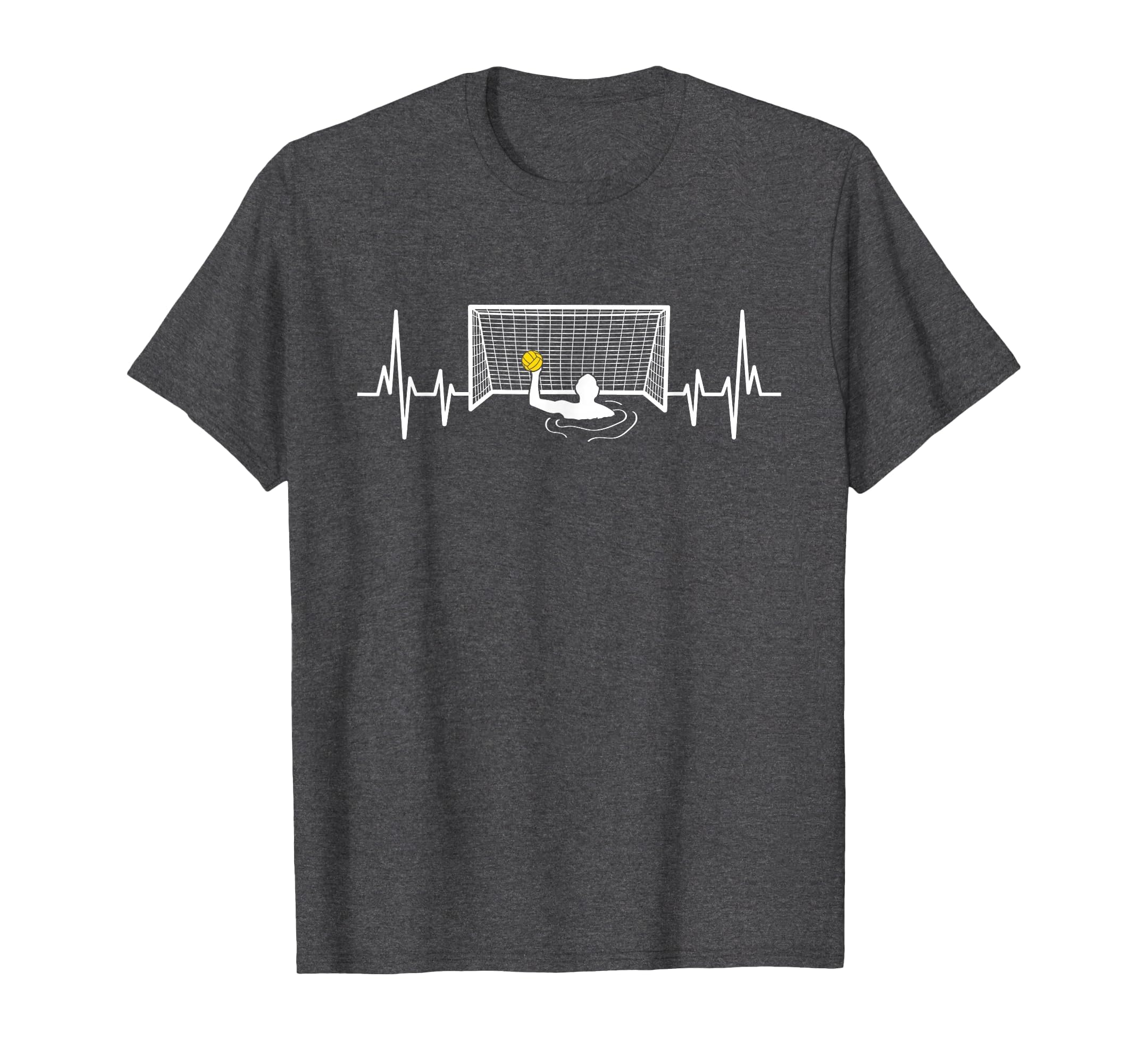 Water Polo Player Pulse Heartbeat T-Shirt - Fun Novelty Design for Adults