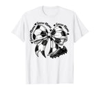 Soccer Mama Mom Coquette Bows T-Shirt - Minimalist Print for Adults