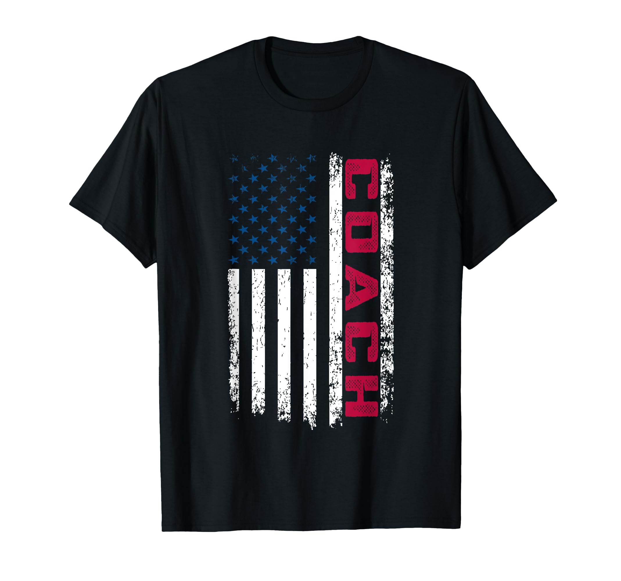 Coach American Flag 4Th July Usa T-Shirt - Graphic Print for Adults