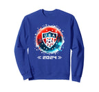 American Flag Soccer Soccer 2024 Sweatshirt - Graphic Print Men Women