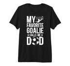 Mens Proud Soccer Goalie Dad Soccer T-Shirt - Custom Art Print Unisex