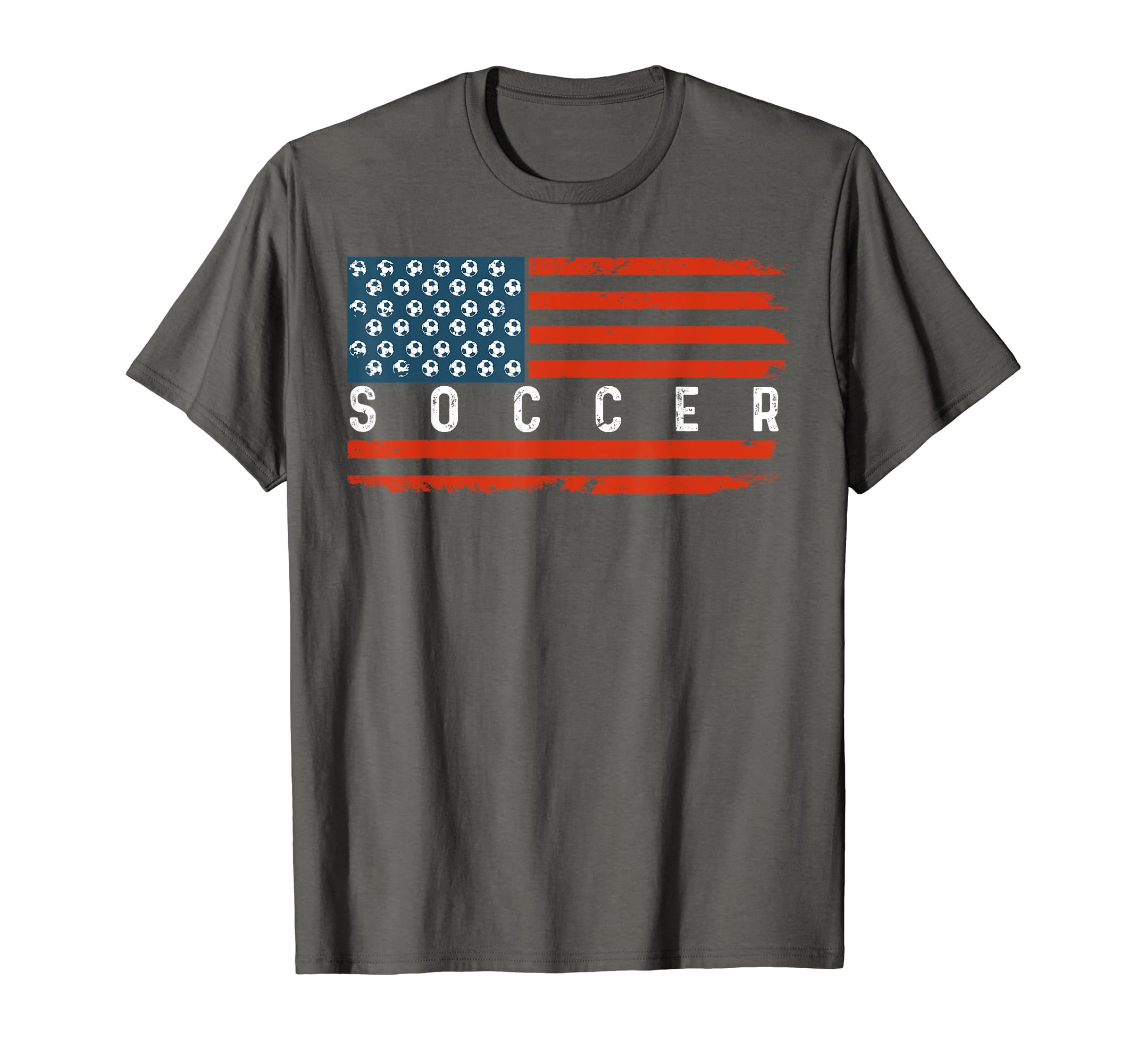 Usa Flag 4Th July Soccer Player T-Shirt - Trendy Graphic for Adults