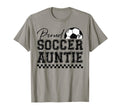 Proud Soccer Auntie Sports Mothers Day T-Shirt - Streetwear Style Unisex