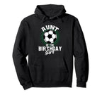 Aunt Birthday Soccer Lover Gifts Hoodie - Minimalist Print for Adults