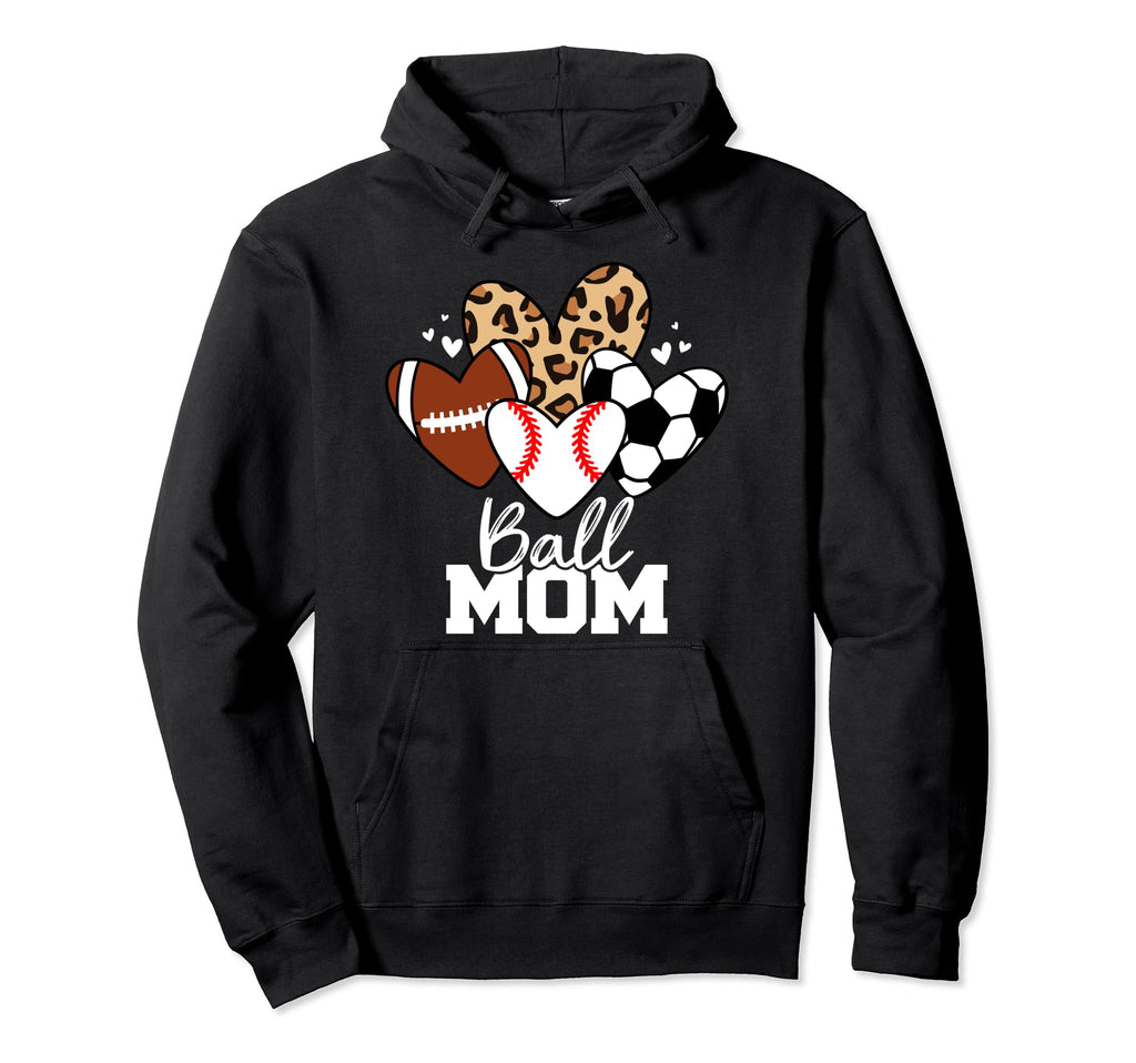 Ball Mom Funny Baseball Soccer Hoodie - Streetwear Style for Adults