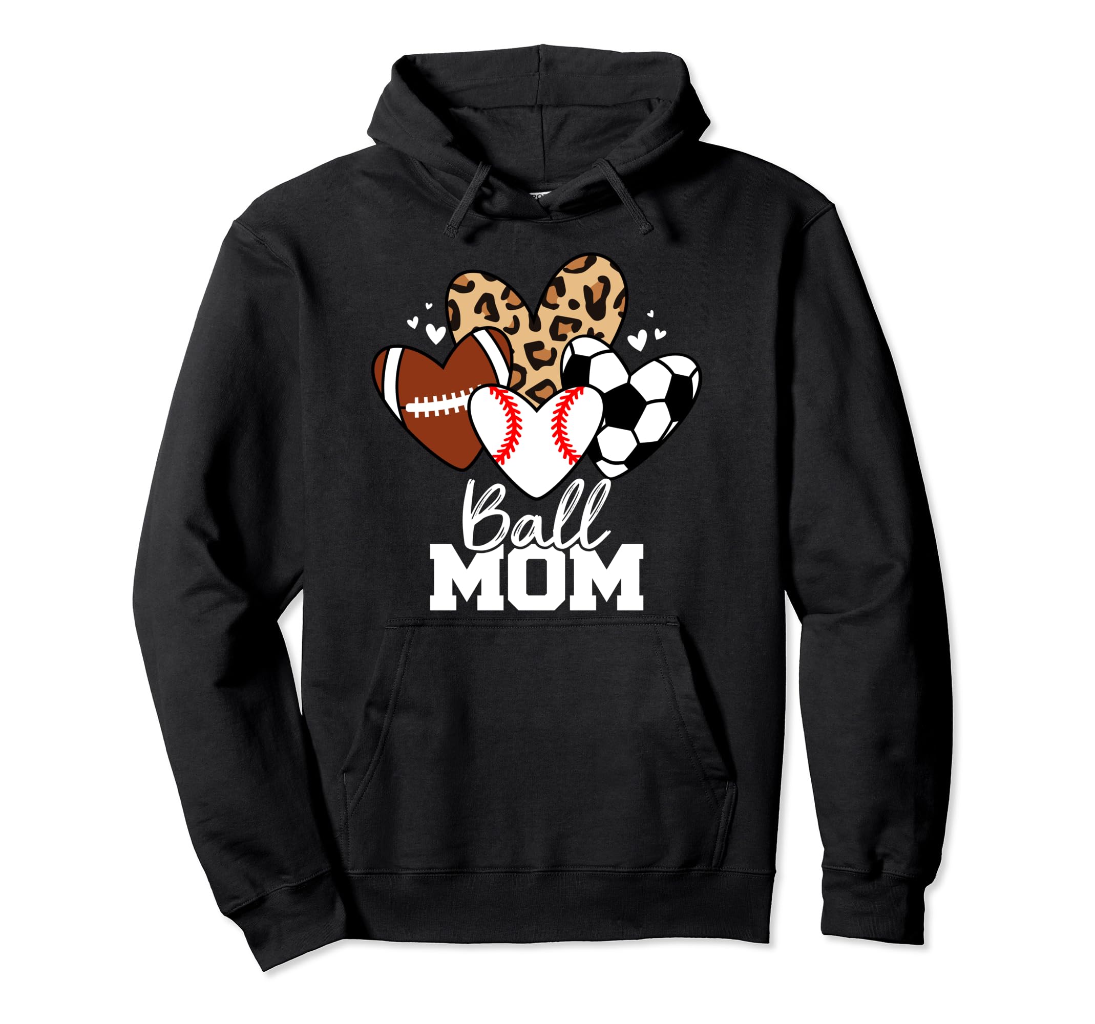 Ball Mom Funny Baseball Soccer Hoodie - Streetwear Style for Adults