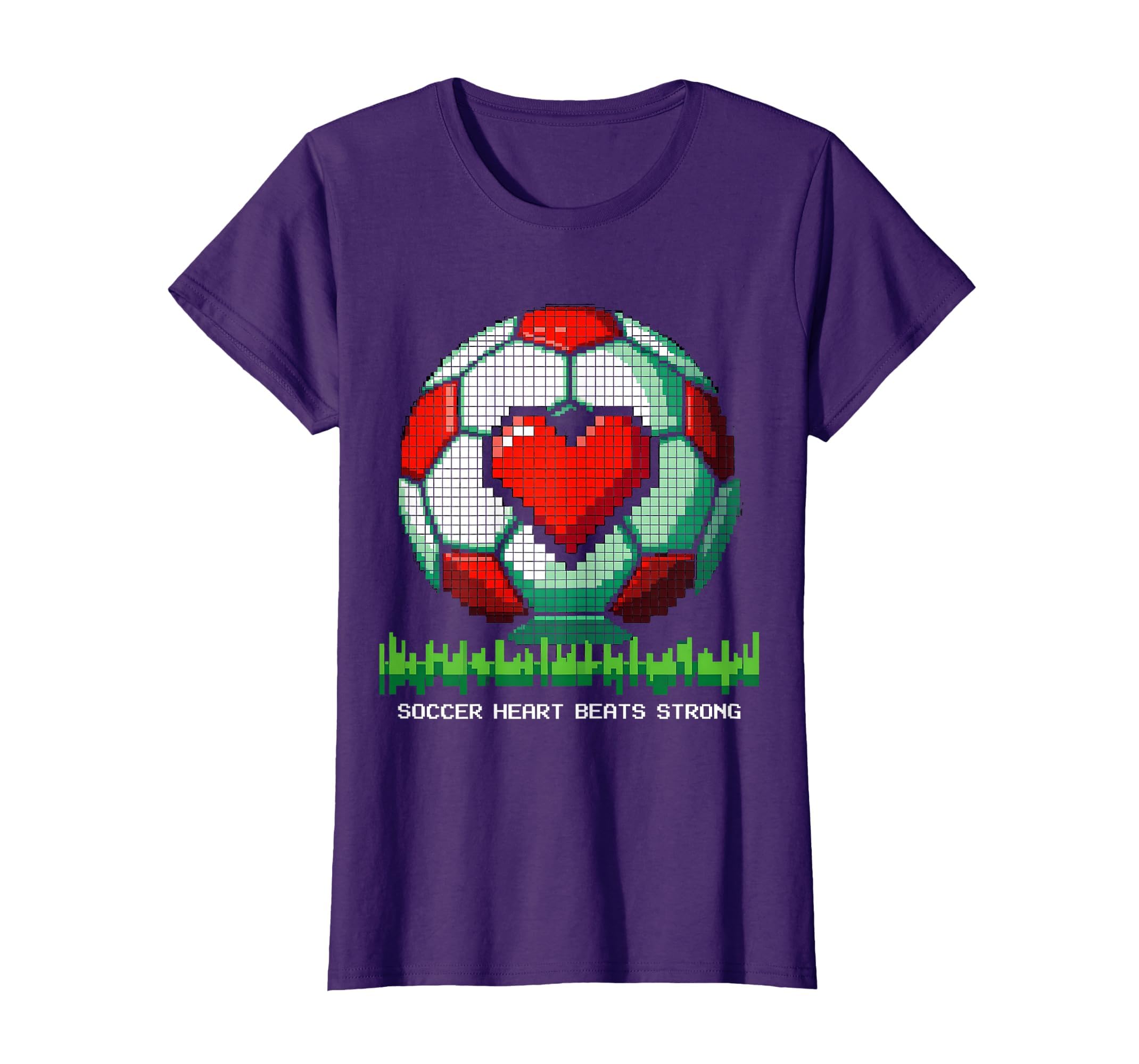 Soccer Heart Beats Strong Mens Fan T-Shirt - Aesthetic Graphic Men Women